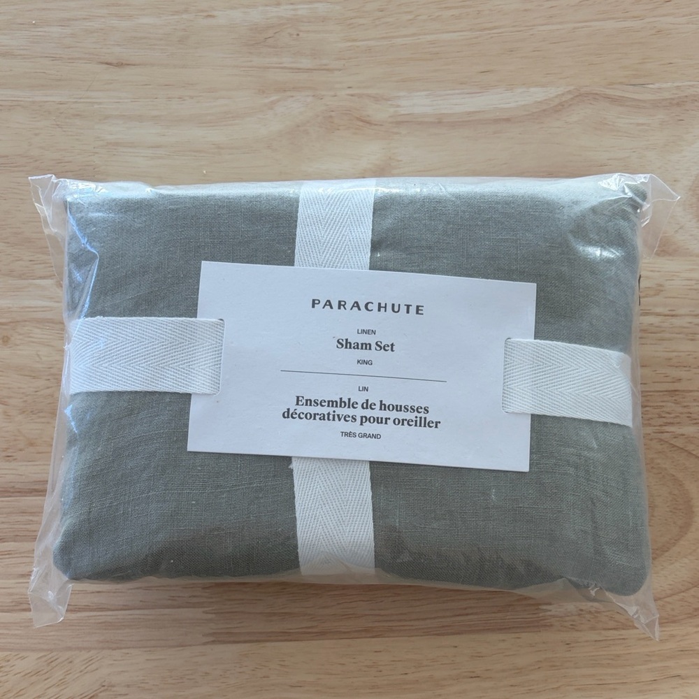 Parachute Linen Sham Set - Moss Green